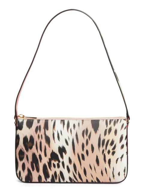 Christian Louboutin Christian Louboutin Loubila Leather Shoulder Bag in Pink Multi/Loubi at Nordstrom