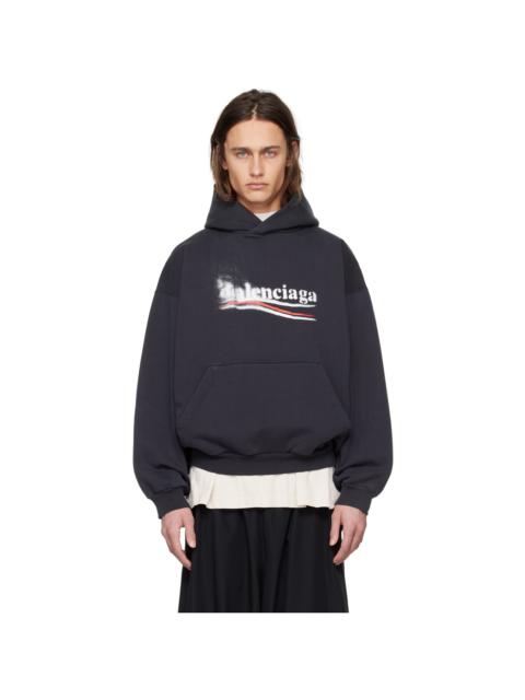 BALENCIAGA 로고 인쇄 면 hoodie