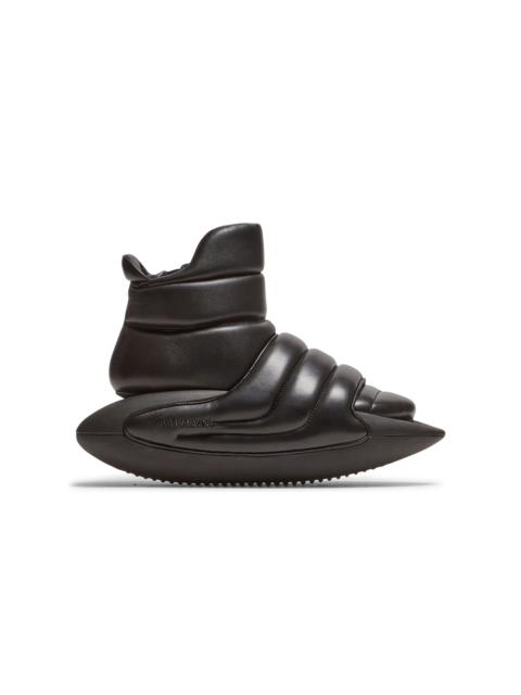 Balmain B-IT hight-top mules in quilted leather
