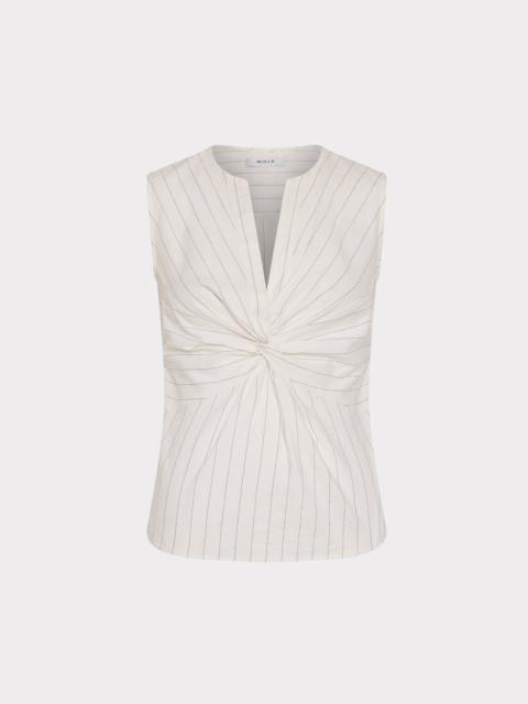 MILLY Meadow Pinstripe Top