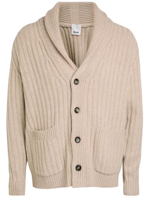 Allude Allude Ribbed Wool and Cashmere-blend Cardigan
