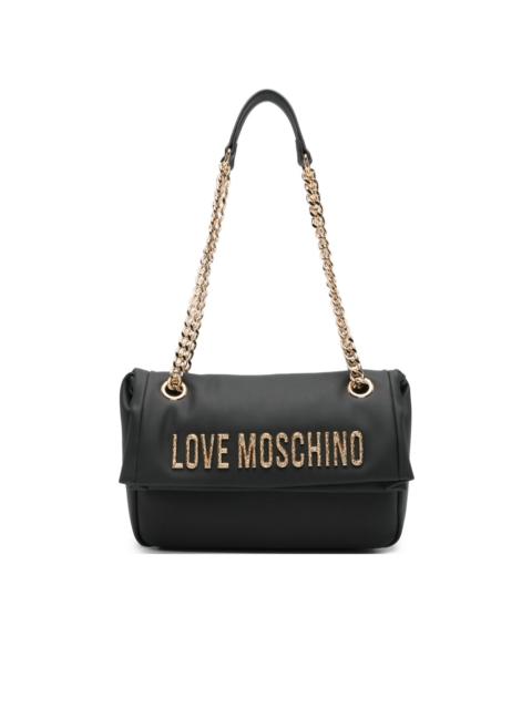 Moschino logo-lettering strap shoulder bag