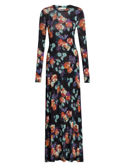 ULLA JOHNSON Women's ​Amari Floral Long-Sleeve Maxi Dress - Nocturne