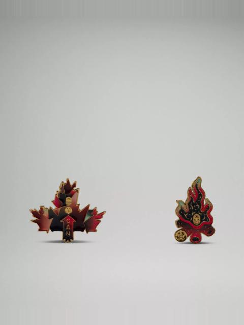 lululemon Team Canada Collectible Pins 2 Pack *COC Logo