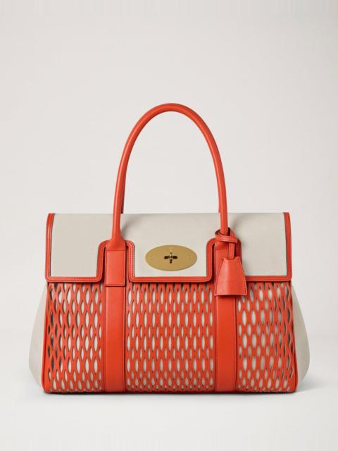 Mulberry Bayswater Leather Canvas Cut-Out
