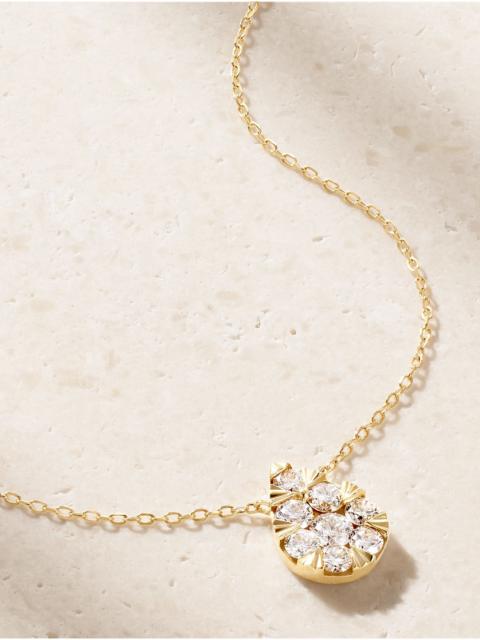 PERSÉE Floating 18-karat gold diamond necklace Gold