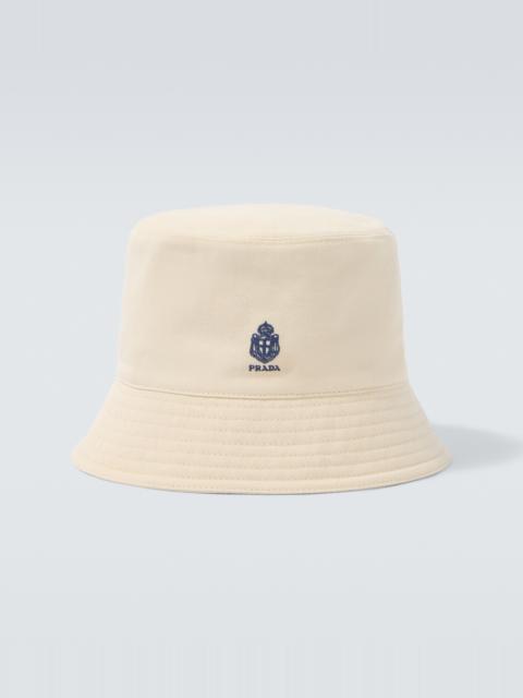 Prada Logo canvas bucket hat