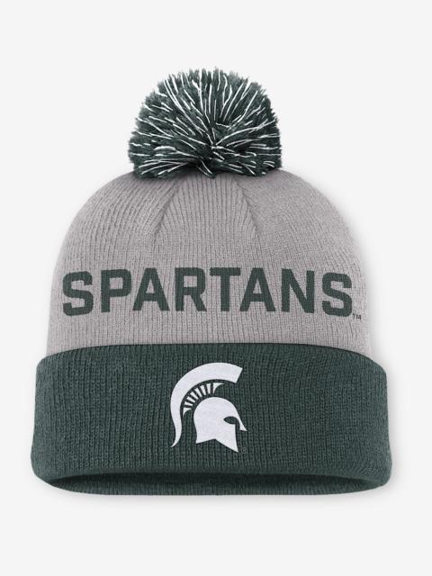 Nike Michigan State Primetime Peak Men's Nike College Cuffed Pom Beanie
