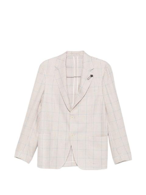 LARDINI single-breasted checked blazer