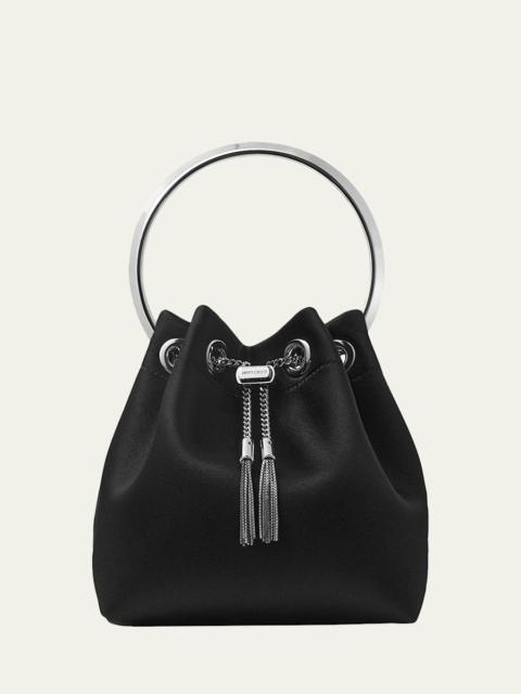 JIMMY CHOO Bon Bon Satin Bucket Top-Handle Bag
