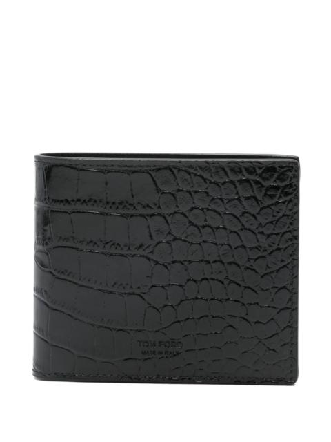 TOM FORD Tom Ford Crocodile-embossed Leather Wallet