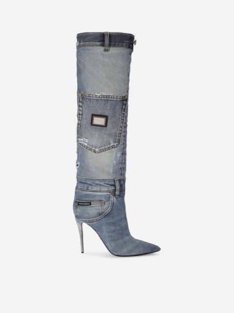 Dolce & Gabbana Patchwork denim boots
