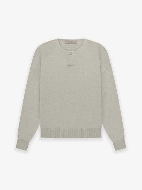 ESSENTIALS Womens Knit LS Henley