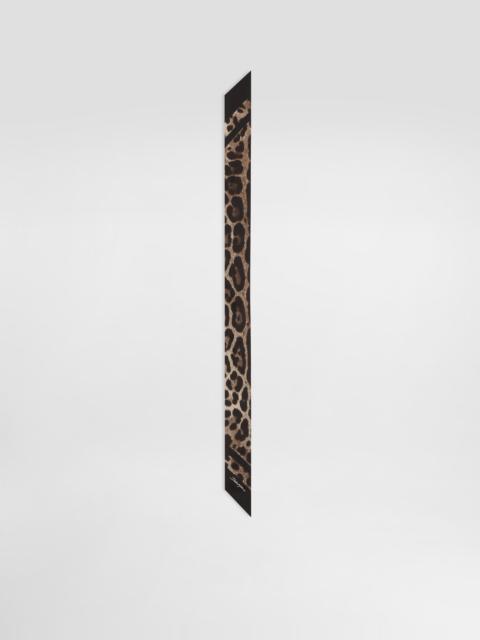 Dolce & Gabbana Leopard-print silk twill bandeau 6x100