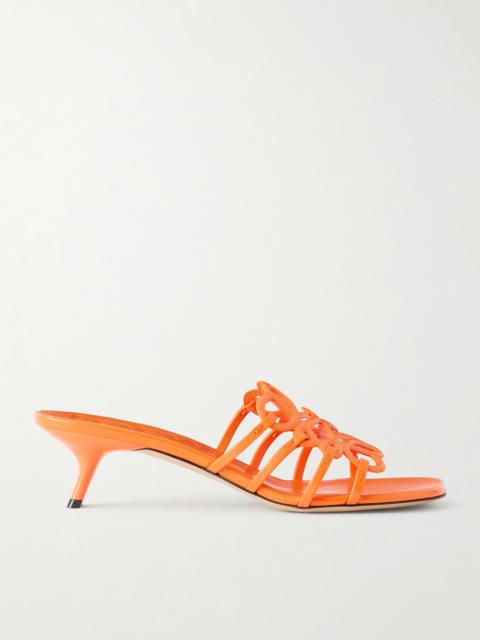 Loewe + Paula's Ibiza 45 Petal Anagram Leather Sandals