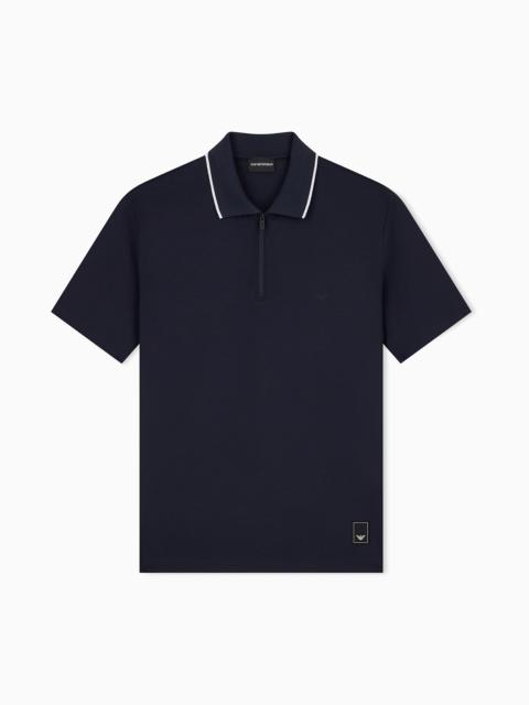 EMPORIO ARMANI TRAVEL ESSENTIAL LYOCELL BLEND JERSEY POLO