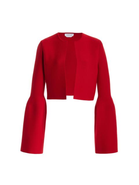 GABRIELA HEARST Katlin Knit Jacket in Scarlet Red Merino Wool