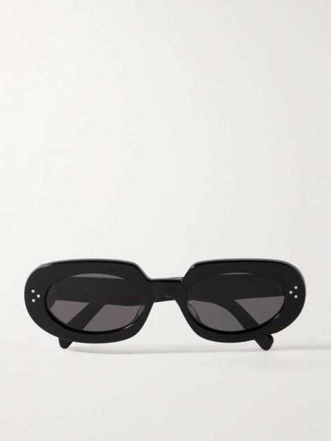 CELINE Bold oval-frame acetate sunglasses