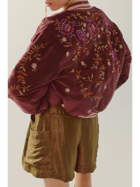 FREE PEOPLE Leona Embroidered Bomber Jacket