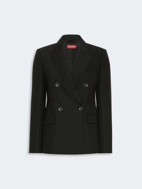 Max Mara GIOIOSA Double-breasted wool twill blazer - BLACK