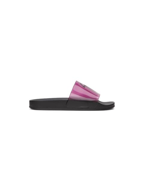 Giuseppe Zanotti Purple & Black Laburlin Transparent Pool Slides