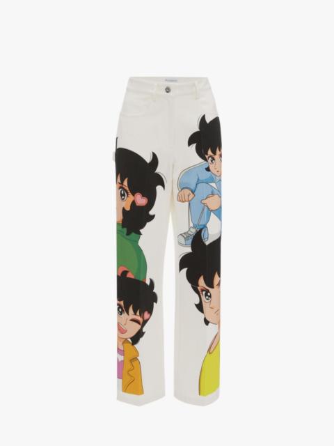 JW Anderson RUN HANY PRINT WORKWEAR TROUSERS
