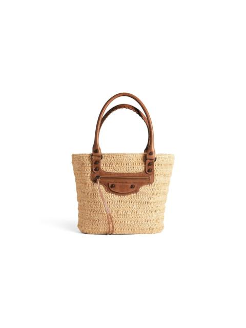 BALENCIAGA Women's Le City Small Basket in Natural/camel