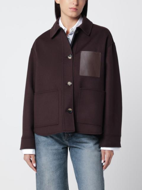 Loewe Brown/grey wool and cashmere workwear jacket