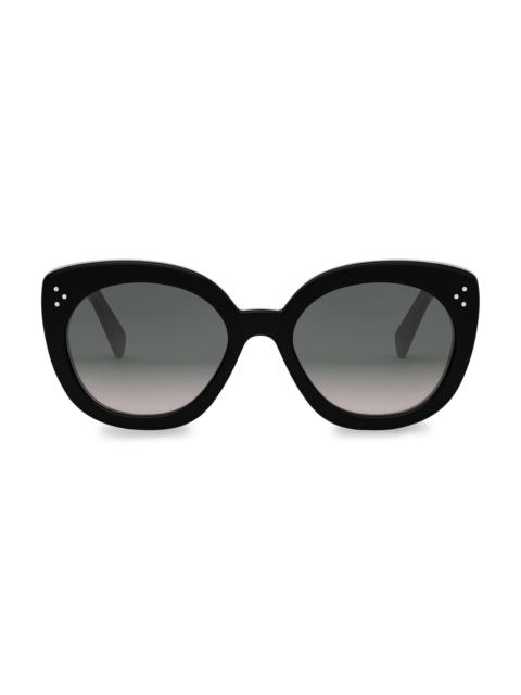 CELINE Women's Bold 3 Dots 56MM Butterfly Sunglasses - Black