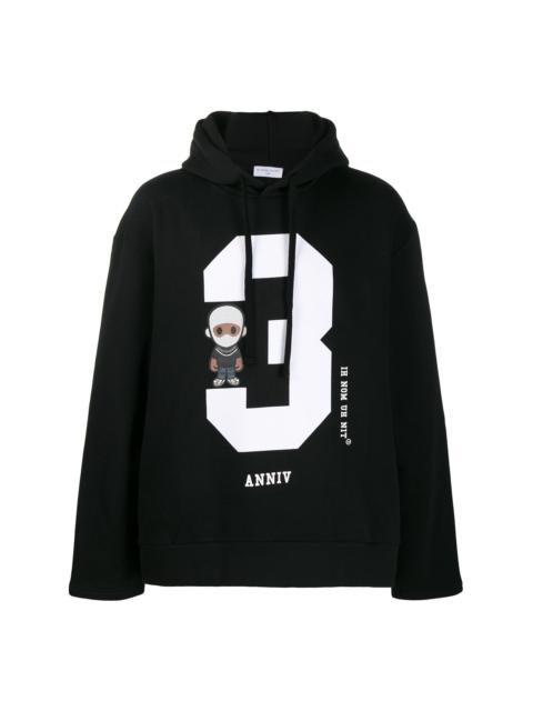 number 3 print hoodie
