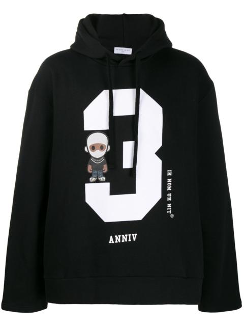 number 3 print hoodie