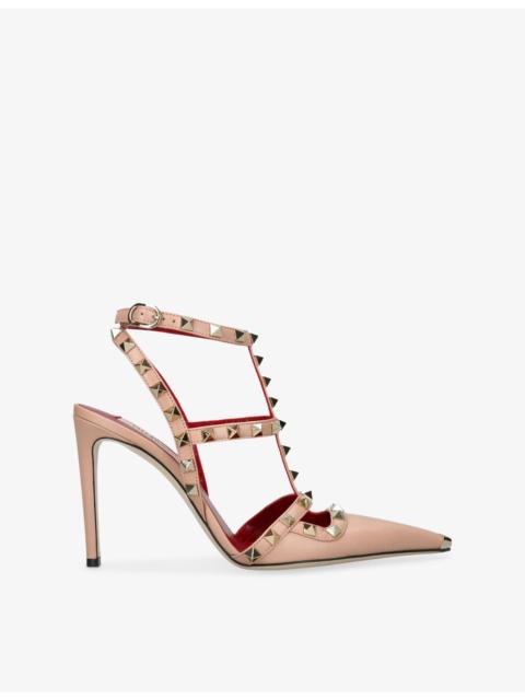 Valentino Rockstud 100 T-Bar Leather Heeled Sandals