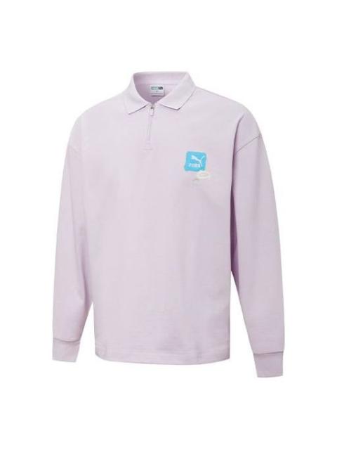 PUMA PUMA Trend Graphic Logo Sweatshirt 'Purple' 536075-17