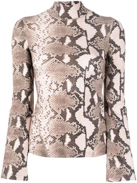 Stella McCartney leopard-print high neck top