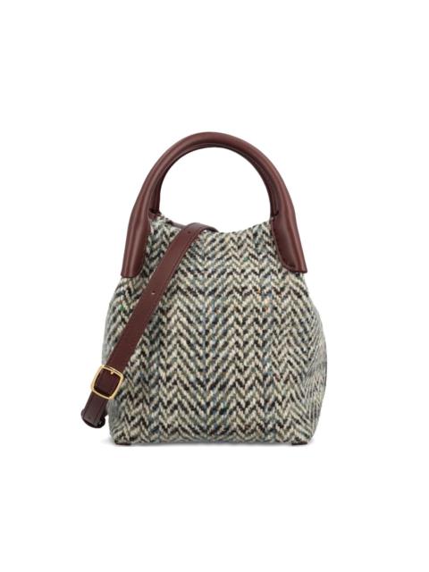 Loro Piana mini Bale herringbone-pattern tote bag