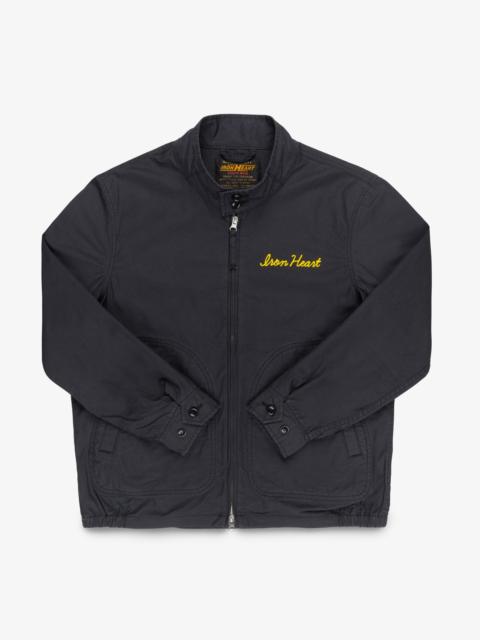 Iron Heart IHJ-165-BLK 6.2OZ SERGE DRIZZLER JACKET - BLACK