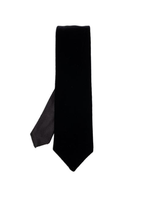 GIORGIO ARMANI velvet-effect tie