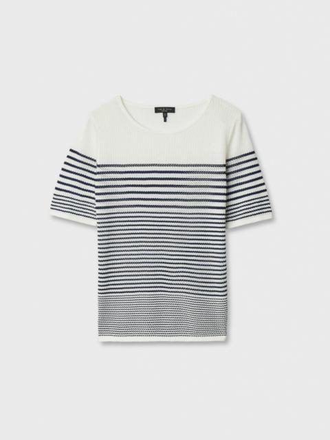 rag & bone Daisy Striped Short-Sleeve Sweater