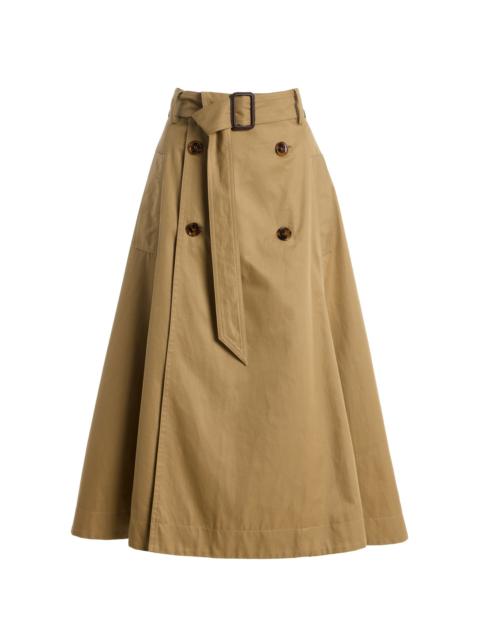 FRANÇOISE Stella Tailored Cotton Maxi Skirt