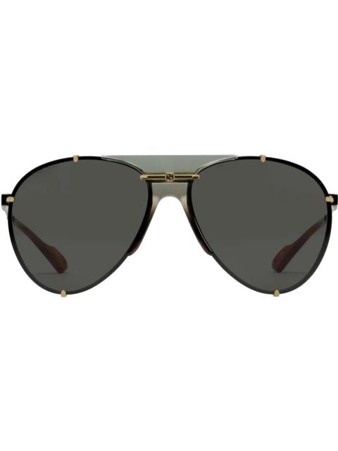 GUCCI Aviator metal sunglasses