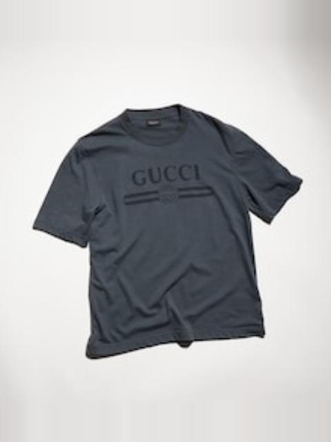Cotton jersey T-shirt with devoré detail