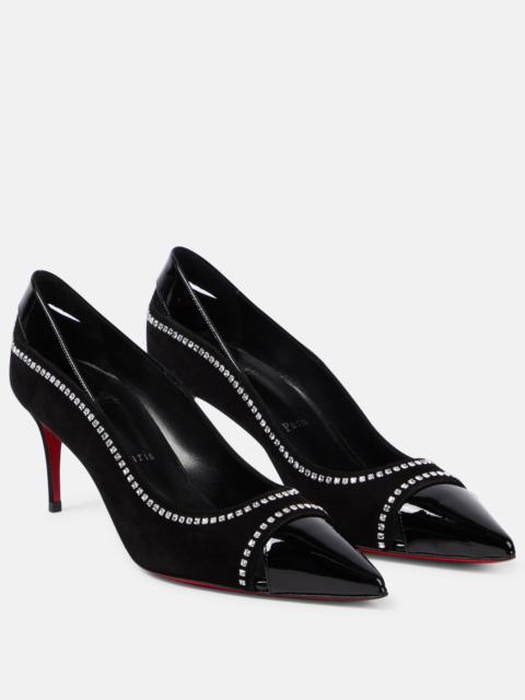 Christian Louboutin Duvette Strass 70 patent leather pumps
