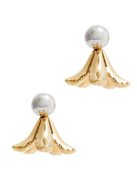 Orchid two-tone drop earrings