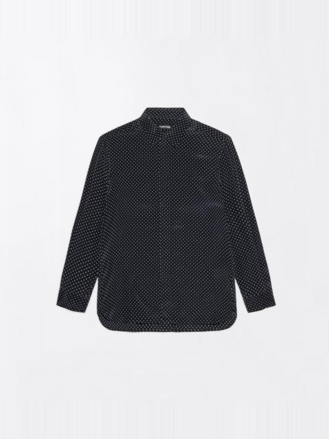 TOM FORD GEOMETRIC PRINT CREPE DE CHINE FLUID FIT SHIRT