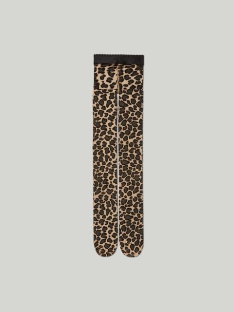 GUCCI Stretch knit leopard print tights