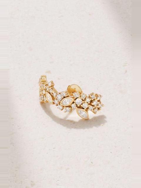 RAINBOW K River 18-karat gold diamond earrings