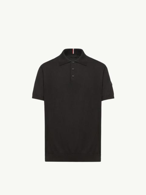 Moncler Logo Cotton Knit Polo
