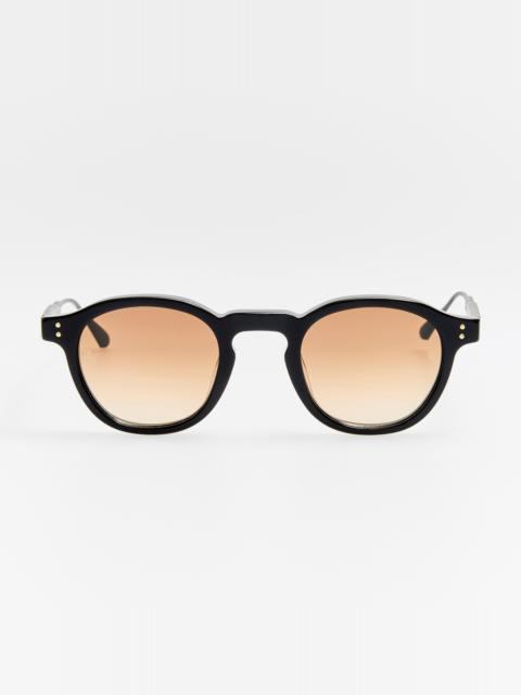 LINDA FARROW Heath Sunglasses in Black and Mocha