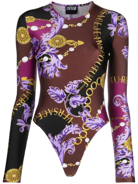 VERSACE JEANS COUTURE logo-print bodysuit