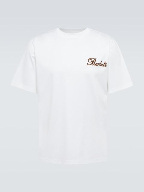 Berluti Embroidered cotton T-shirt